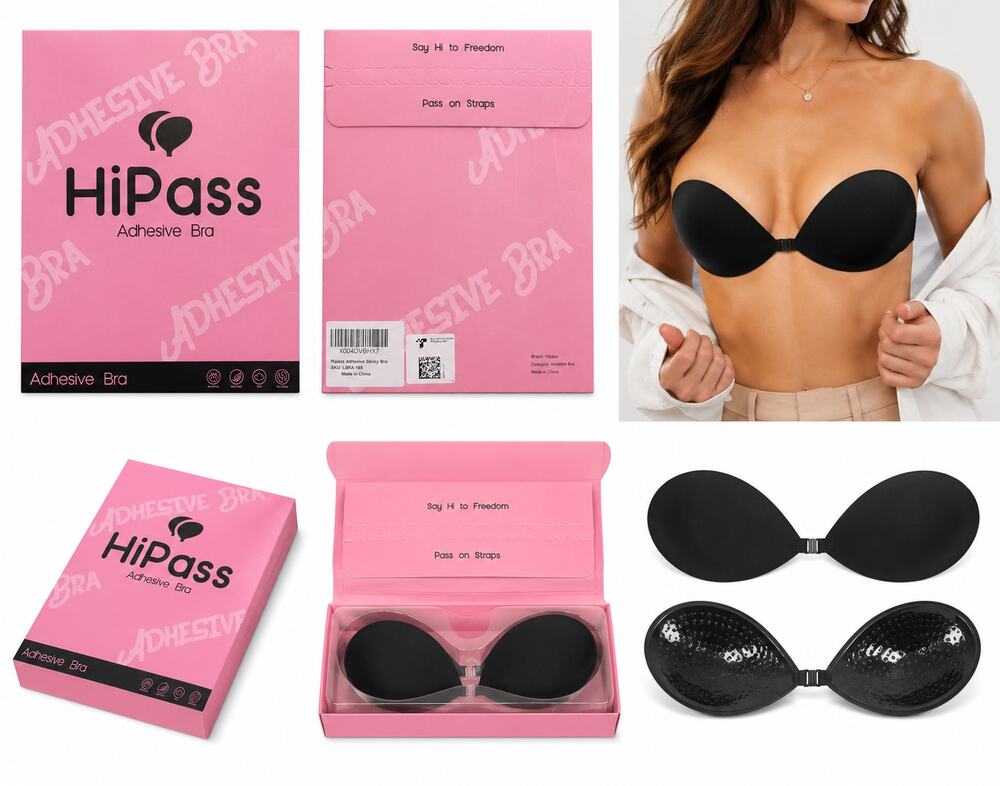 HiPass Adhesive Strapless Bra – Black